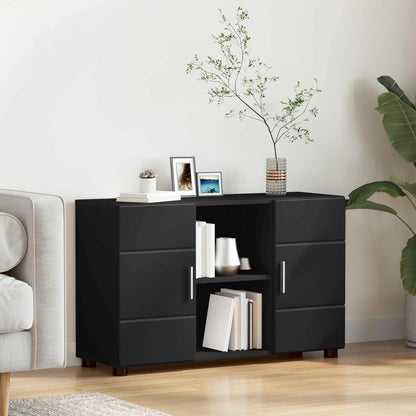 vidaXL Sideboard FLORIN 88.5 x 30.5 x 55.5 cm Black Engineered Wood
