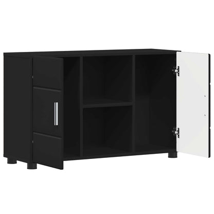 vidaXL Sideboard FLORIN 88.5 x 30.5 x 55.5 cm Black Engineered Wood