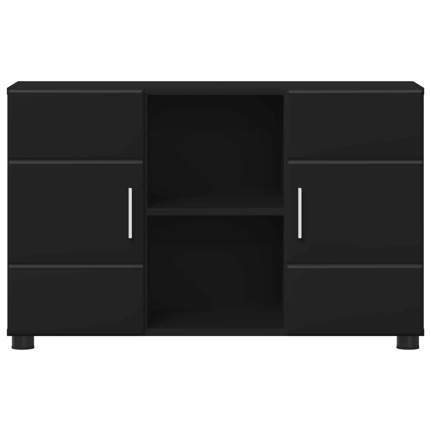 vidaXL Sideboard FLORIN 88.5 x 30.5 x 55.5 cm Black Engineered Wood