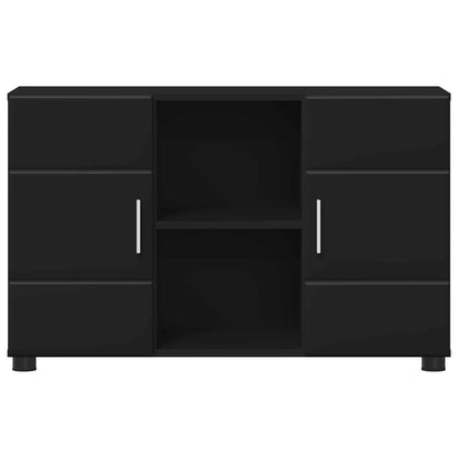 vidaXL Sideboard FLORIN 88.5 x 30.5 x 55.5 cm Black Engineered Wood