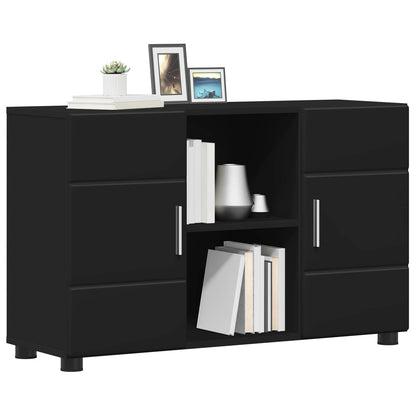 vidaXL Sideboard FLORIN 88.5 x 30.5 x 55.5 cm Black Engineered Wood