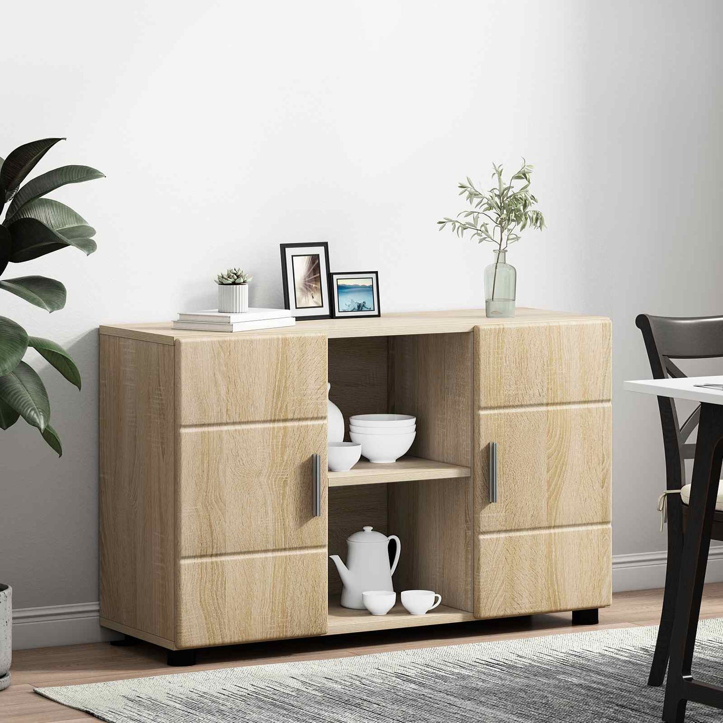 vidaXL Sideboard FLORIN 88.5 x 30.5 x 55.5 cm Sonoma Oak