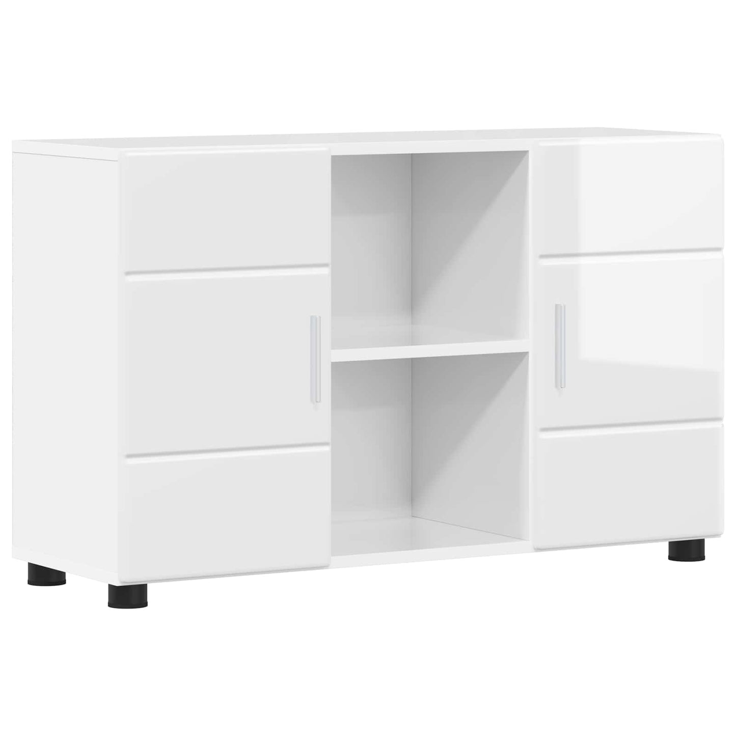 vidaXL Sideboard FLORIN High Gloss White 88.5 x 30.5 x 55.5 cm