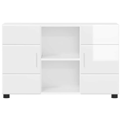 vidaXL Sideboard FLORIN High Gloss White 88.5 x 30.5 x 55.5 cm