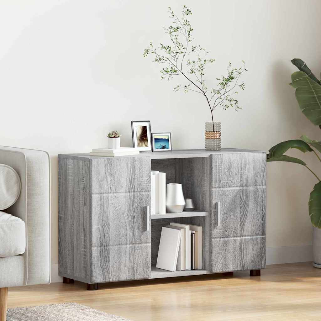 vidaXL Sideboard FLORIN 88.5 x 30.5 x 55.5 cm Grey Sonoma
