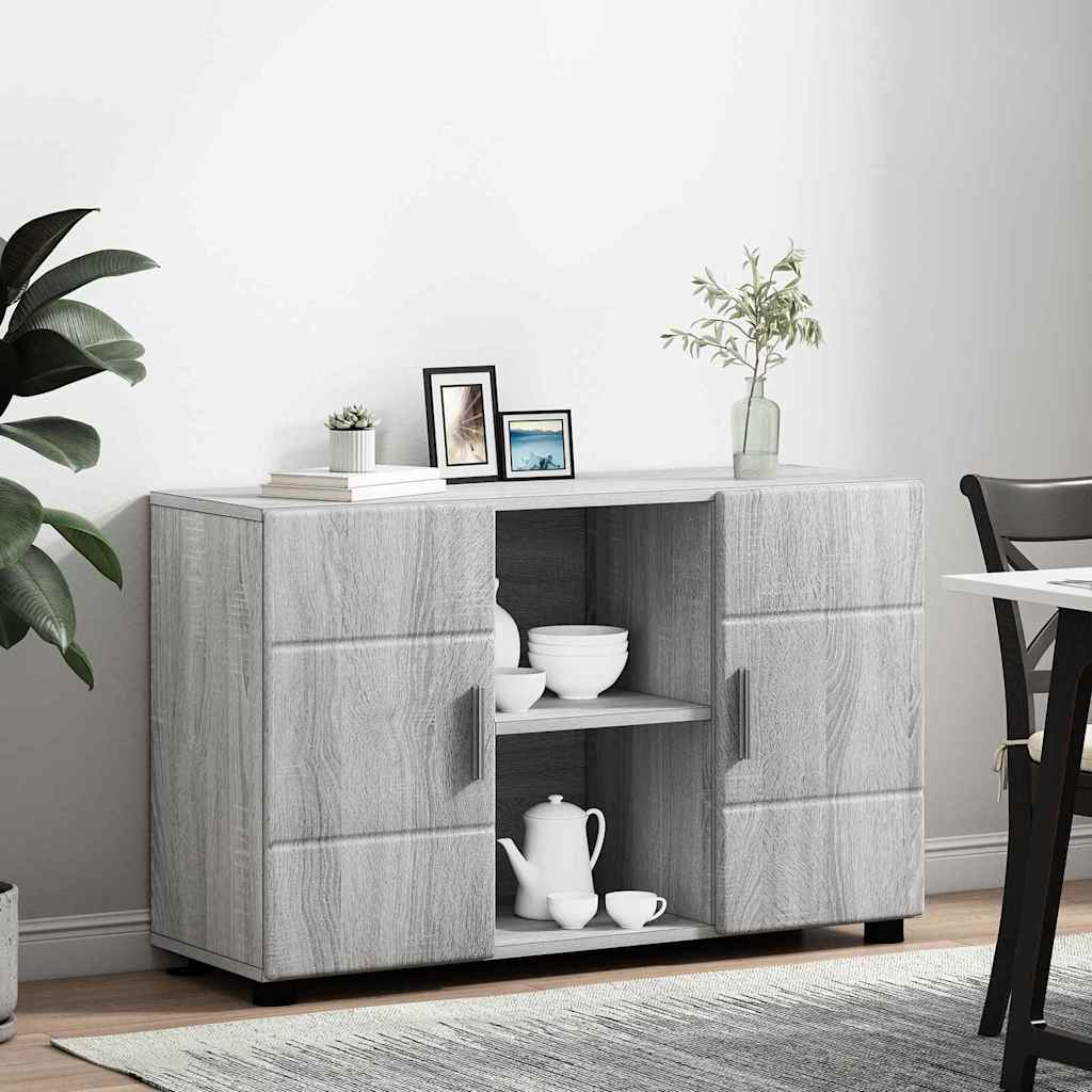 vidaXL Sideboard FLORIN 88.5 x 30.5 x 55.5 cm Grey Sonoma
