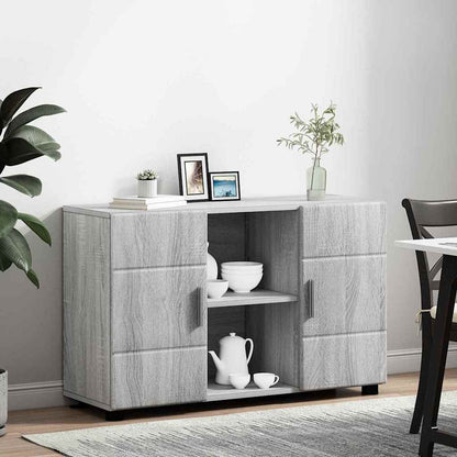 vidaXL Sideboard FLORIN 88.5 x 30.5 x 55.5 cm Grey Sonoma
