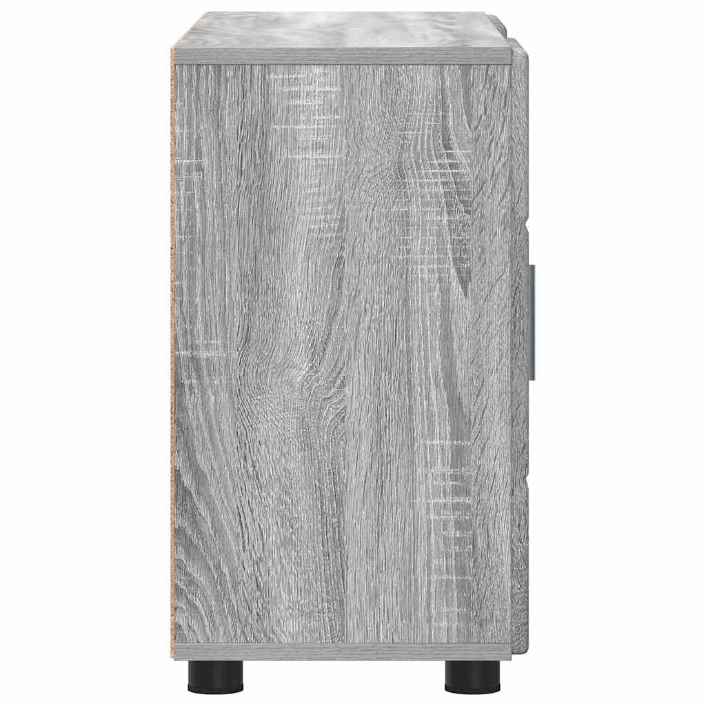vidaXL Sideboard FLORIN 88.5 x 30.5 x 55.5 cm Grey Sonoma