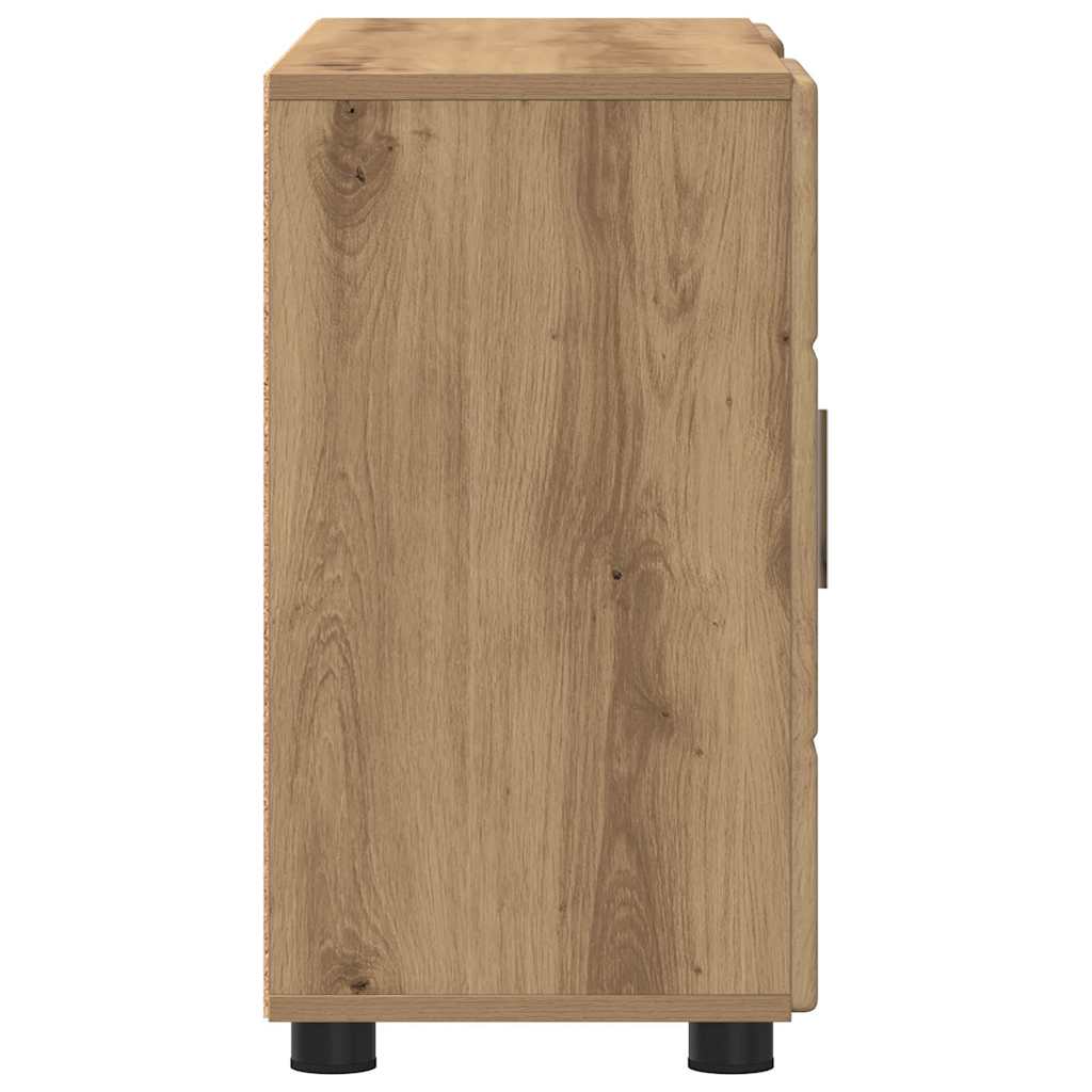 vidaXL Sideboard with Shelf FLORIN Artisan Oak 88.5 x 30.5 x 55.5 cm