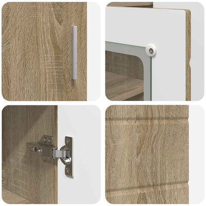 vidaXL Wooden Cabinet Sonoma Oak 88.5 x 30.5 x 73 cm Engineered Wood