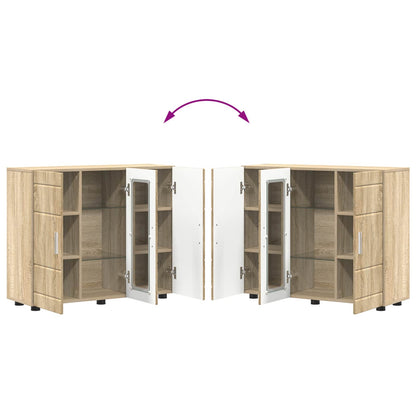 vidaXL Wooden Cabinet Sonoma Oak 88.5 x 30.5 x 73 cm Engineered Wood