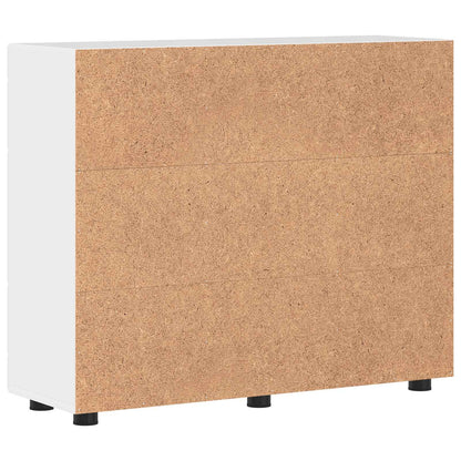 vidaXL Wooden Cabinet High Gloss White 88.5 x 30.5 x 73 cm