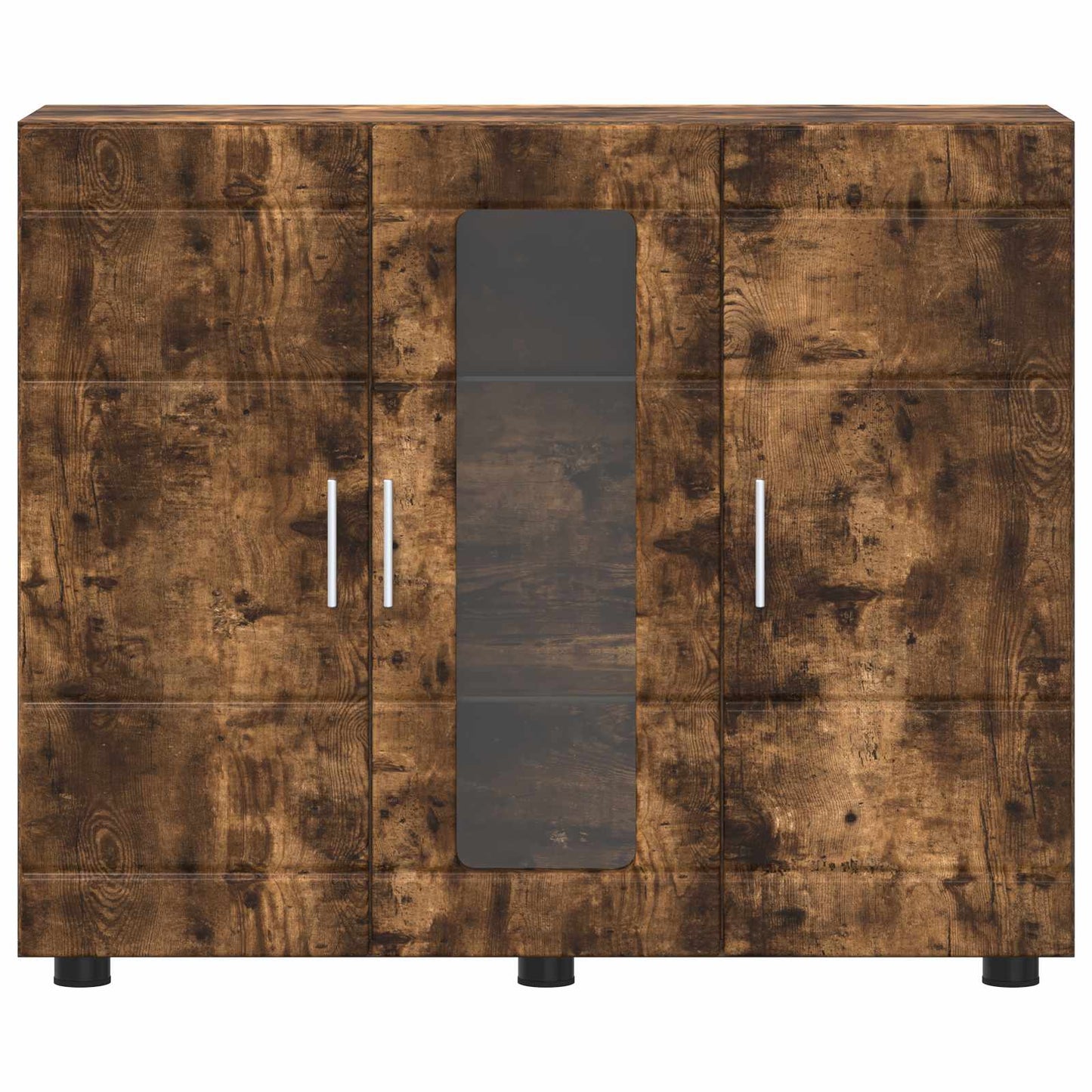 vidaXL Wooden Cabinet Smoked Oak 88.5 x 30.5 x 73 cm Engineered Wood