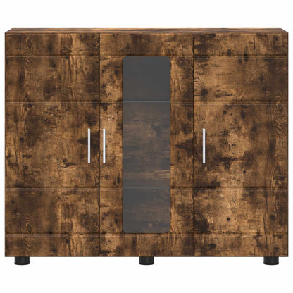 vidaXL Wooden Cabinet Smoked Oak 88.5 x 30.5 x 73 cm Engineered Wood