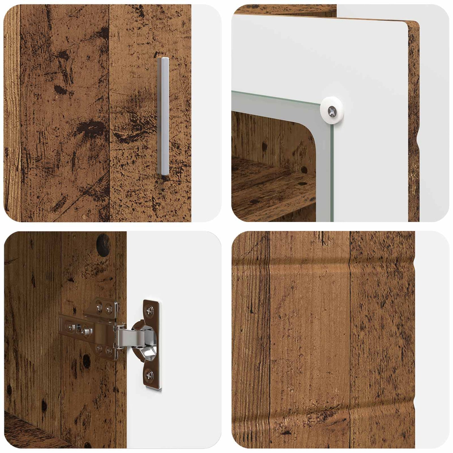 vidaXL Wooden Cabinet Old Wood 88.5 x 30.5 x 73 cm Engineered Wood