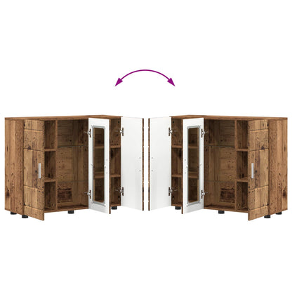 vidaXL Wooden Cabinet Old Wood 88.5 x 30.5 x 73 cm Engineered Wood