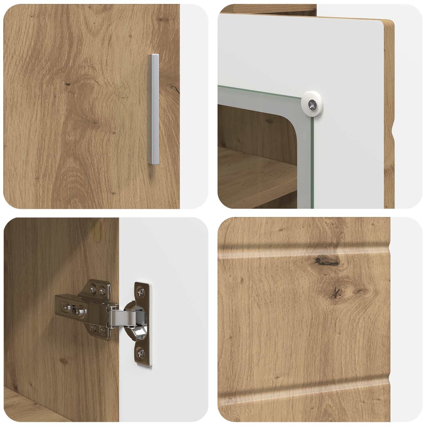 vidaXL Wooden Cabinet Artisan Oak Engineered Wood