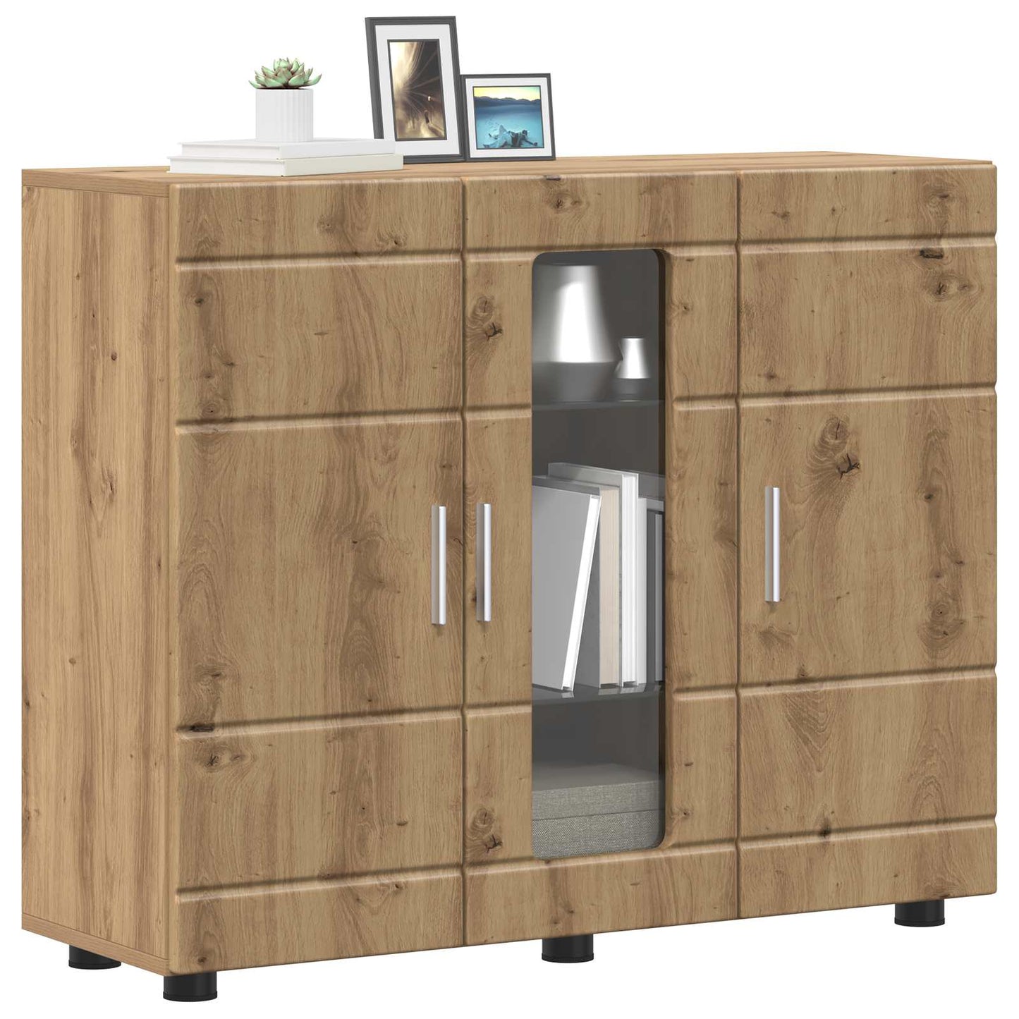 vidaXL Wooden Cabinet Artisan Oak Engineered Wood