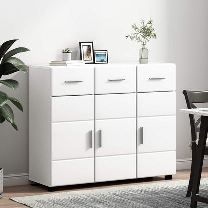vidaXL Sideboard FLORIN 88.5 x 30.5 x 73 cm White Engineered Wood
