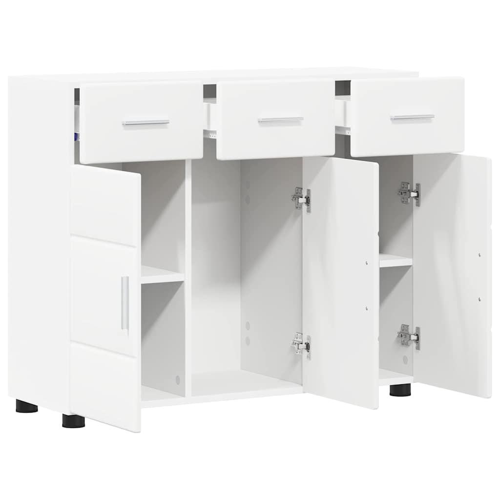 vidaXL Sideboard FLORIN White 88.5 x 30.5 x 73 cm Engineered Wood