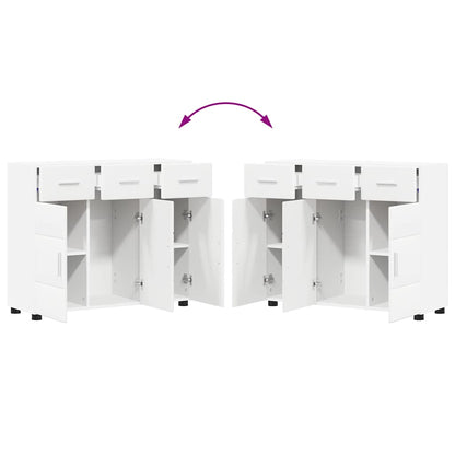 vidaXL Sideboard FLORIN White 88.5 x 30.5 x 73 cm Engineered Wood