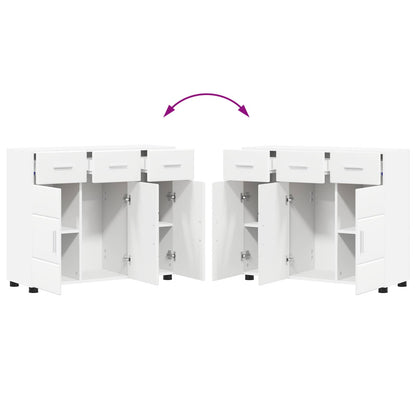 vidaXL Sideboard FLORIN 88.5 x 30.5 x 73 cm White Engineered Wood