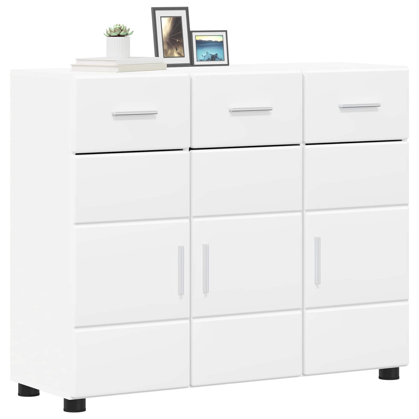 vidaXL Sideboard FLORIN 88.5 x 30.5 x 73 cm White Engineered Wood