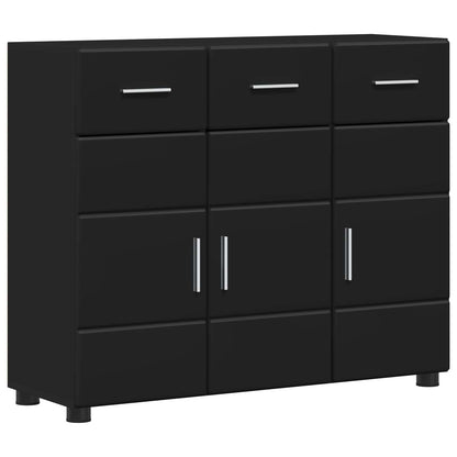 vidaXL Sideboard FLORIN 88.5 x 30.5 x 73 cm Black Engineered Wood