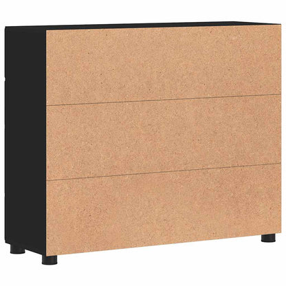 vidaXL Sideboard FLORIN Black 88.5 x 30.5 x 73 cm Engineered Wood