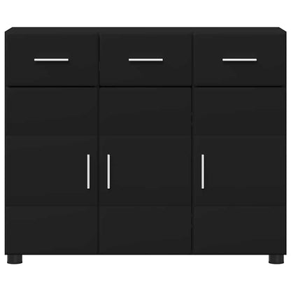 vidaXL Sideboard FLORIN Black 88.5 x 30.5 x 73 cm Engineered Wood