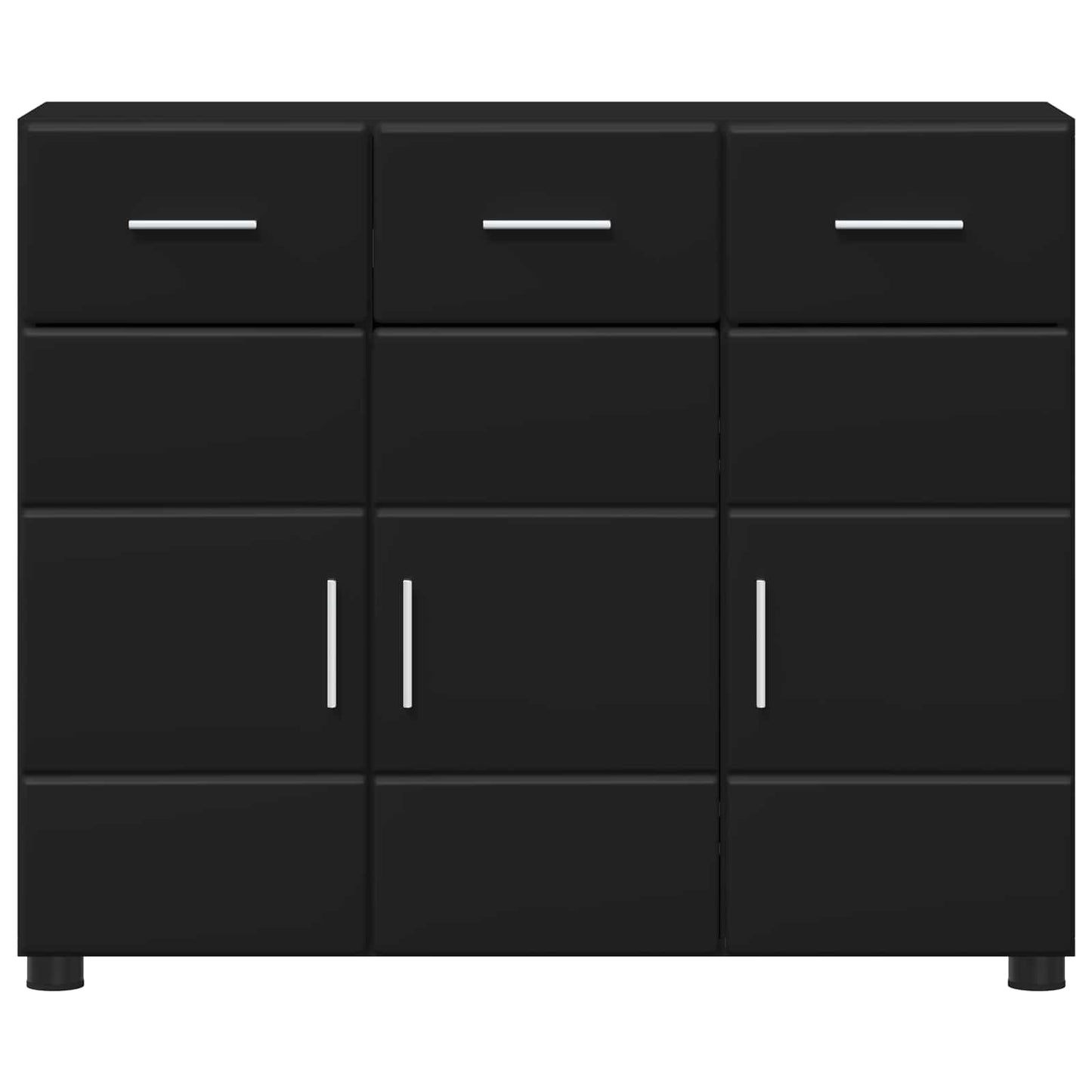 vidaXL Sideboard FLORIN 88.5 x 30.5 x 73 cm Black Engineered Wood