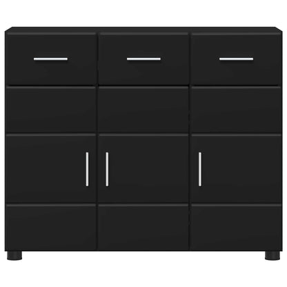 vidaXL Sideboard FLORIN 88.5 x 30.5 x 73 cm Black Engineered Wood