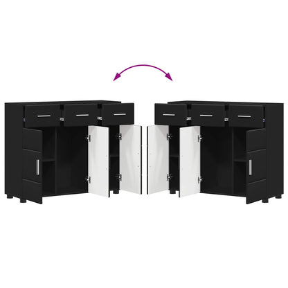 vidaXL Sideboard FLORIN 88.5 x 30.5 x 73 cm Black Engineered Wood