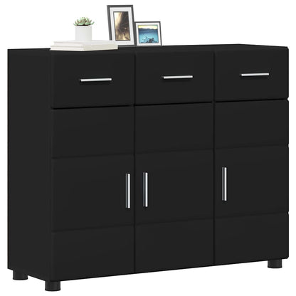 vidaXL Sideboard FLORIN Black 88.5 x 30.5 x 73 cm Engineered Wood