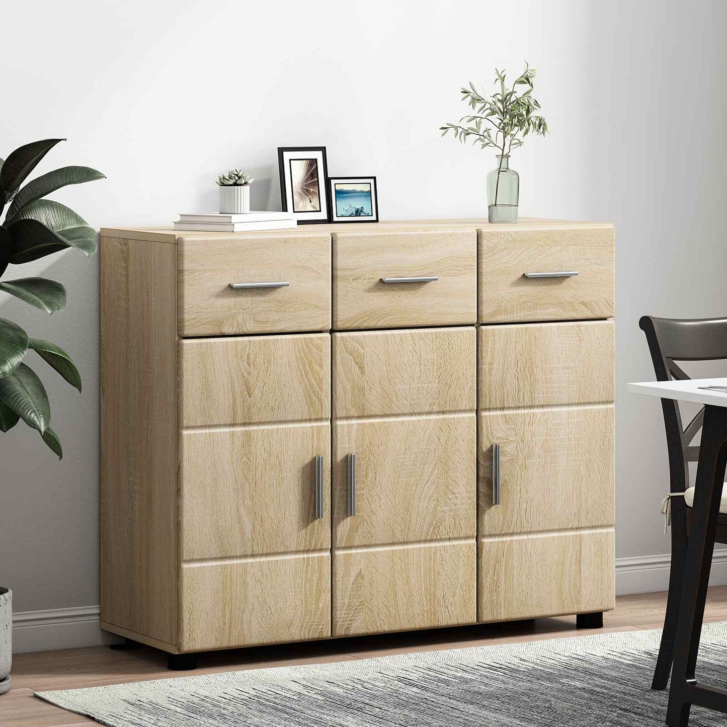 vidaXL Sideboard FLORIN Sonoma Oak 88.5 x 30.5 x 73 cm Engineered Wood