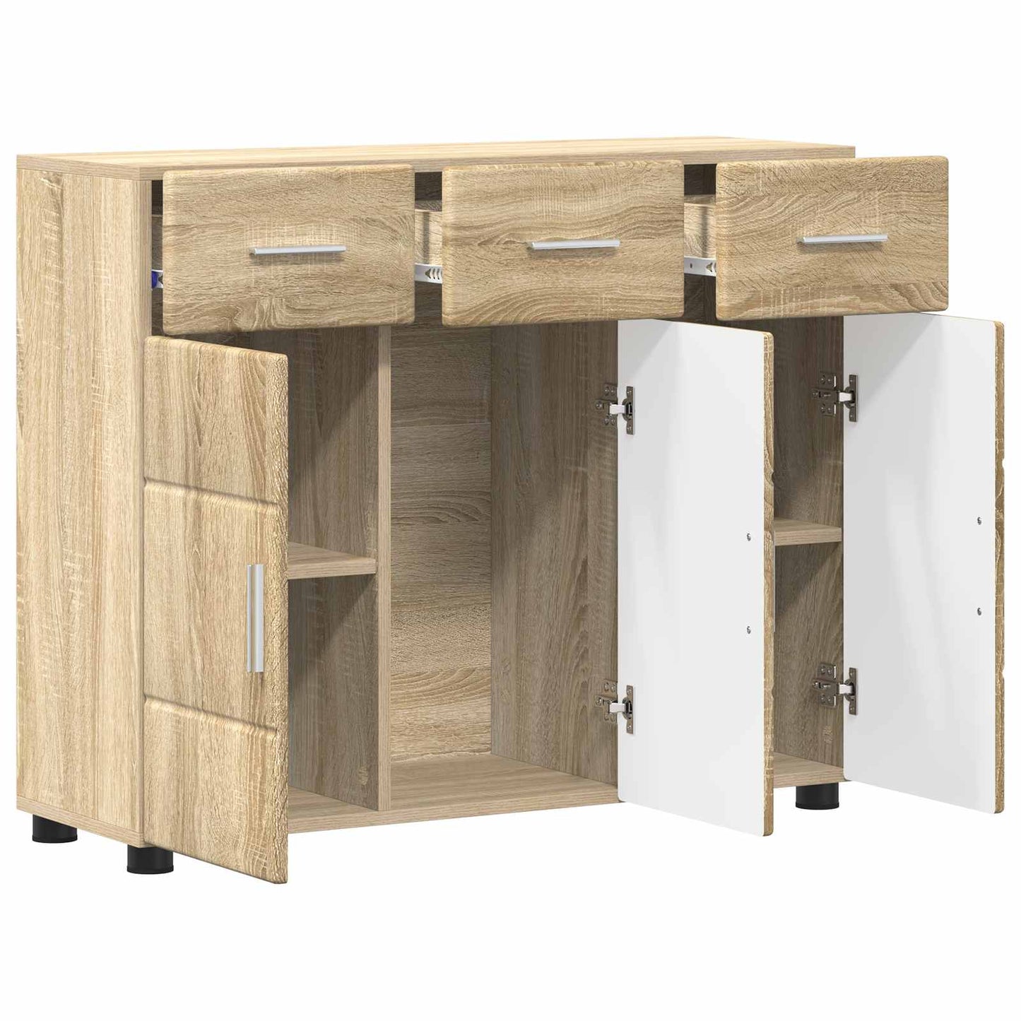 vidaXL Sideboard FLORIN Sonoma Oak 88.5 x 30.5 x 73 cm Engineered Wood