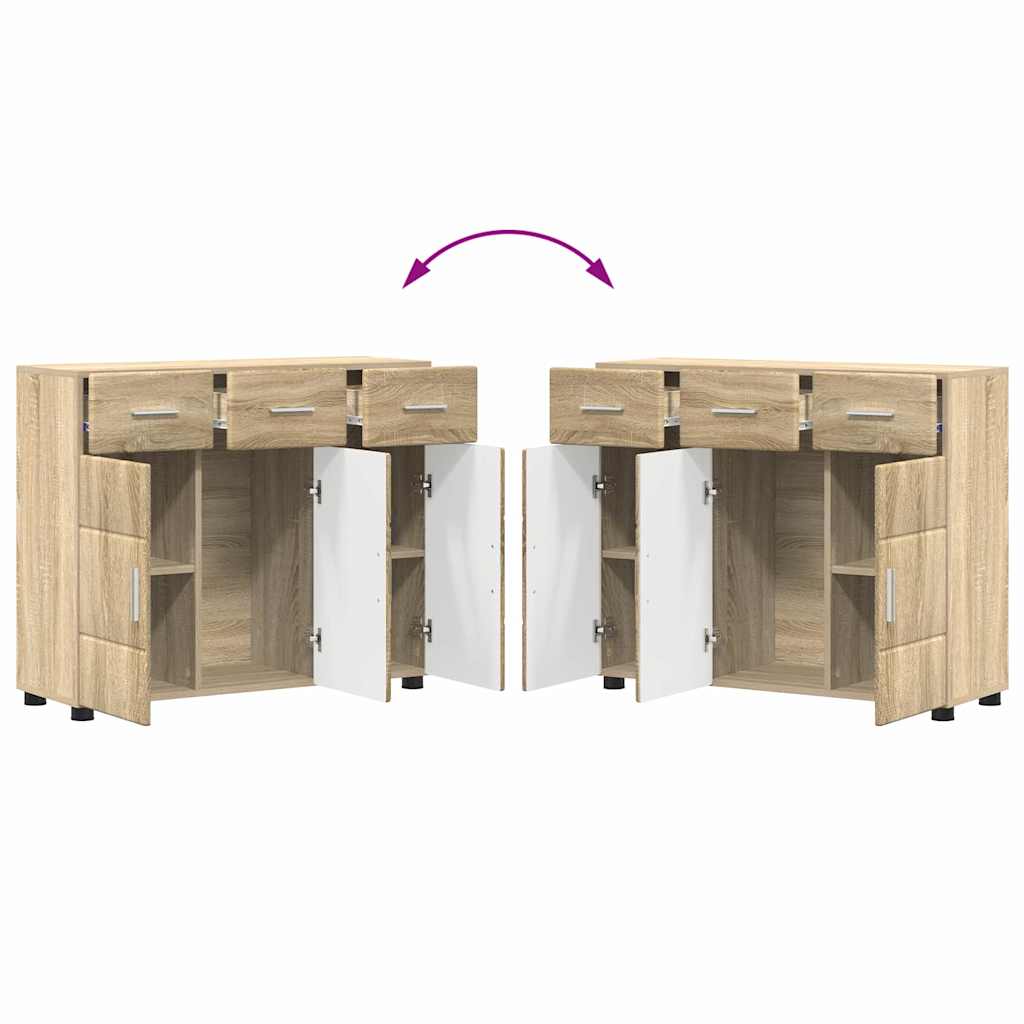vidaXL Sideboard FLORIN Sonoma Oak 88.5 x 30.5 x 73 cm Engineered Wood