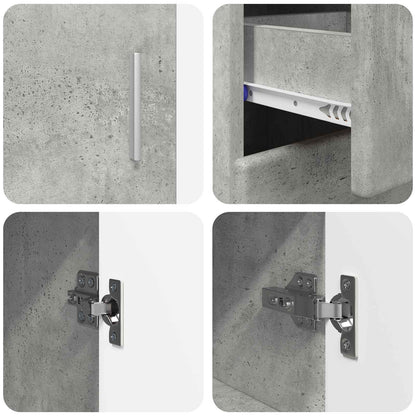vidaXL Sideboard FLORIN 88.5 x 30.5 x 73 cm Concrete Grey