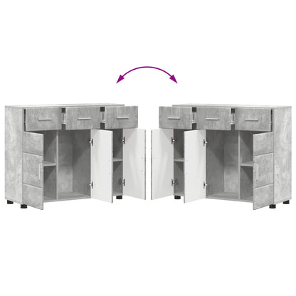 vidaXL Sideboard FLORIN 88.5 x 30.5 x 73 cm Concrete Grey