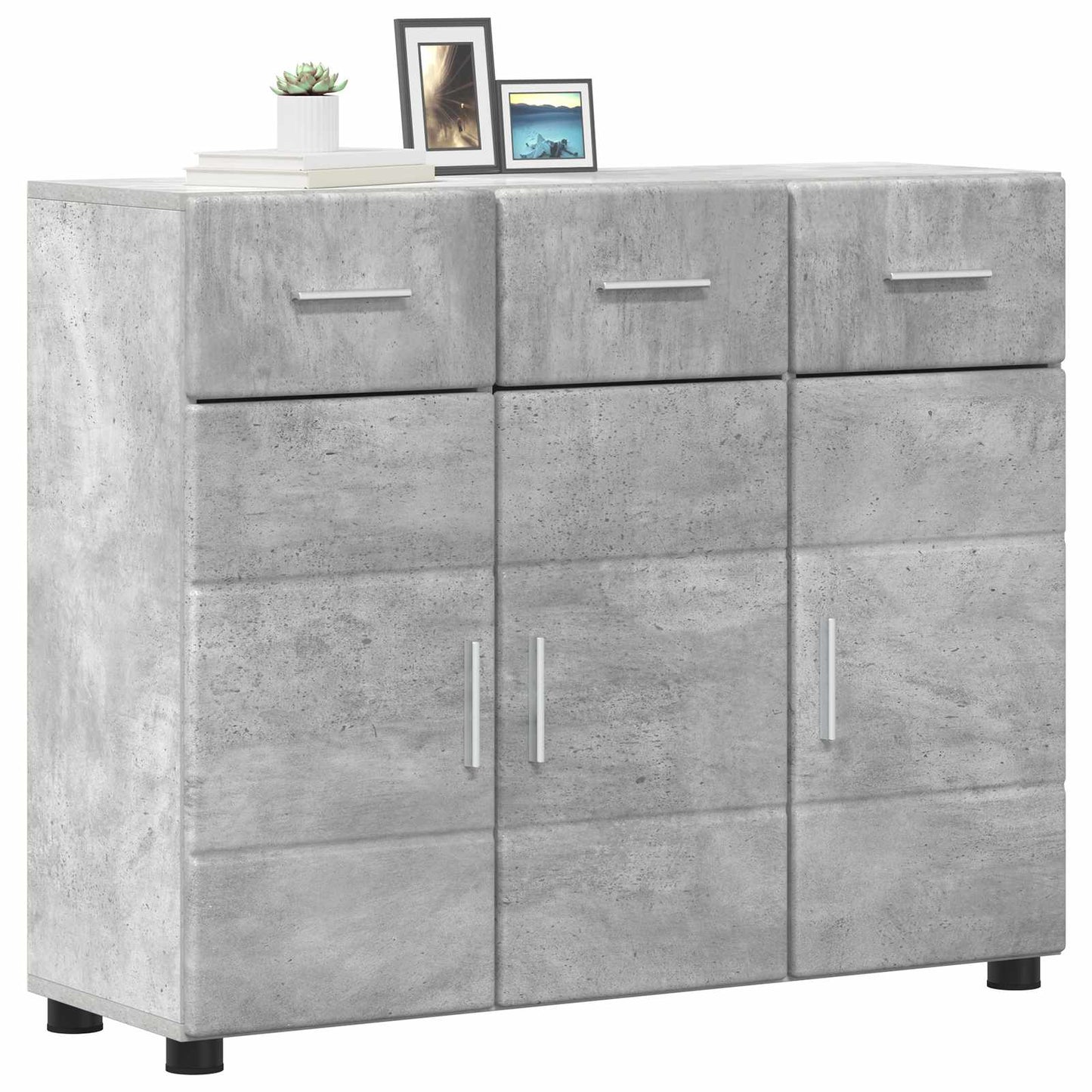 vidaXL Sideboard FLORIN 88.5 x 30.5 x 73 cm Concrete Grey