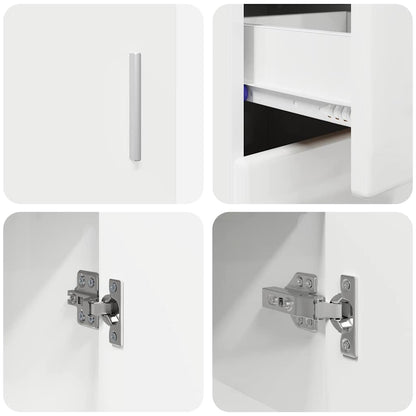 vidaXL Sideboard with Door FLORIN High Gloss White 88.5 x 30.5 x 73 cm
