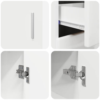 vidaXL Sideboard FLORIN 88.5 x 30.5 x 73 cm High Gloss White