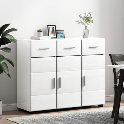vidaXL Sideboard FLORIN 88.5 x 30.5 x 73 cm High Gloss White