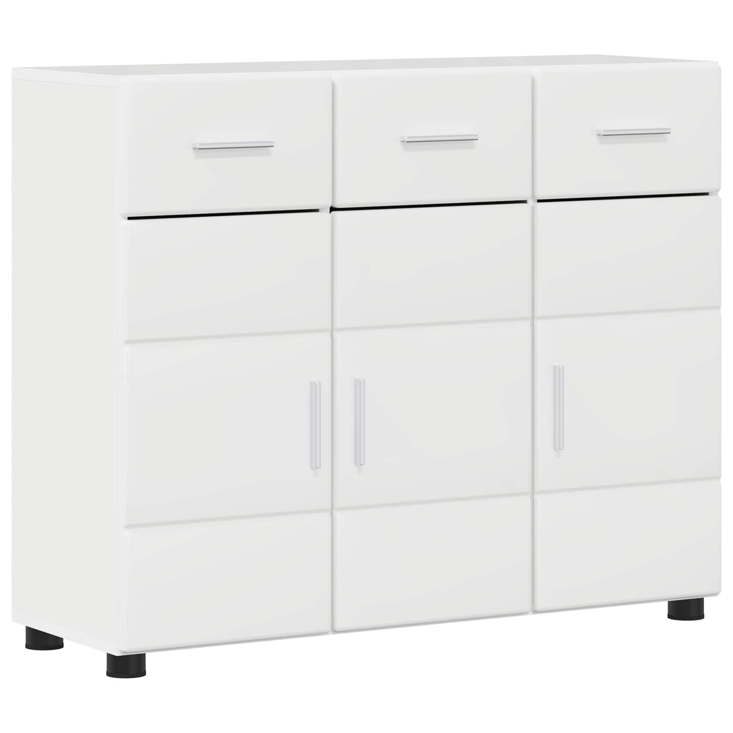 vidaXL Sideboard FLORIN 88.5 x 30.5 x 73 cm High Gloss White