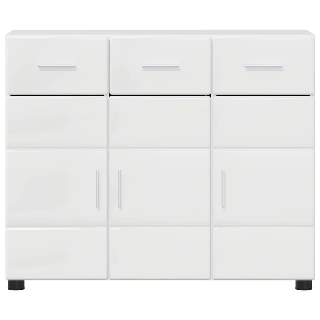 vidaXL Sideboard with Door FLORIN High Gloss White 88.5 x 30.5 x 73 cm