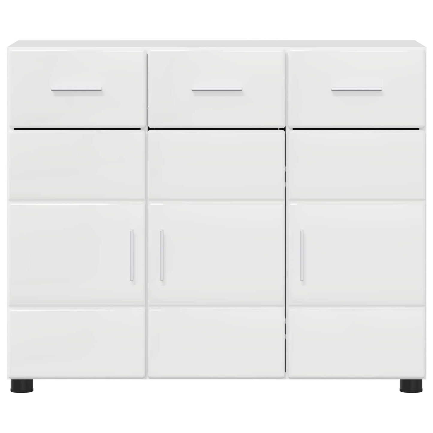 vidaXL Sideboard FLORIN 88.5 x 30.5 x 73 cm High Gloss White