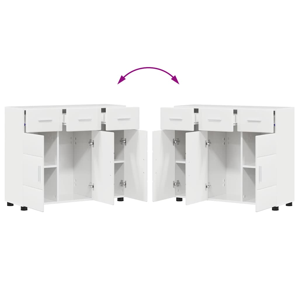 vidaXL Sideboard with Door FLORIN High Gloss White 88.5 x 30.5 x 73 cm