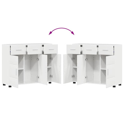 vidaXL Sideboard with Door FLORIN High Gloss White 88.5 x 30.5 x 73 cm