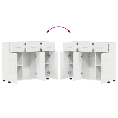 vidaXL Sideboard FLORIN 88.5 x 30.5 x 73 cm High Gloss White