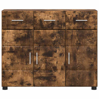 vidaXL Sideboard FLORIN 88.5 x 30.5 x 73 cm Smoked Oak Engineered Wood